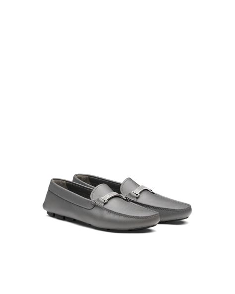 prada vernice st. saffiano loafers|Black Saffiano leather loafers .